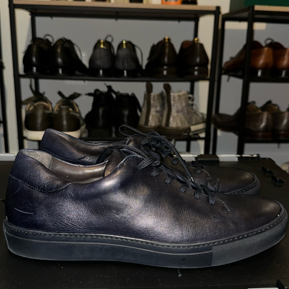 Navy blue shoes. Purchased a year ago and wore twice.  Great to wear with suits